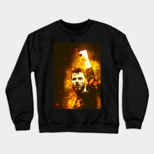 De gea fire effect Crewneck Sweatshirt